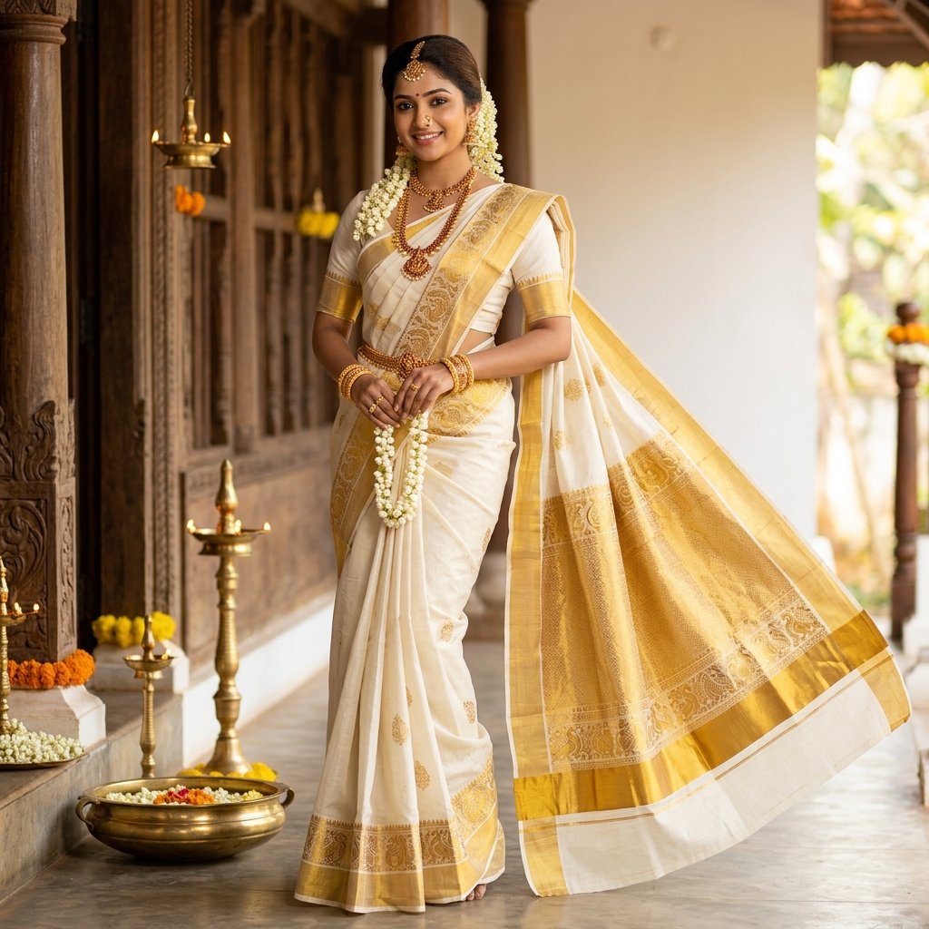 Kerala Kasavu Sarees